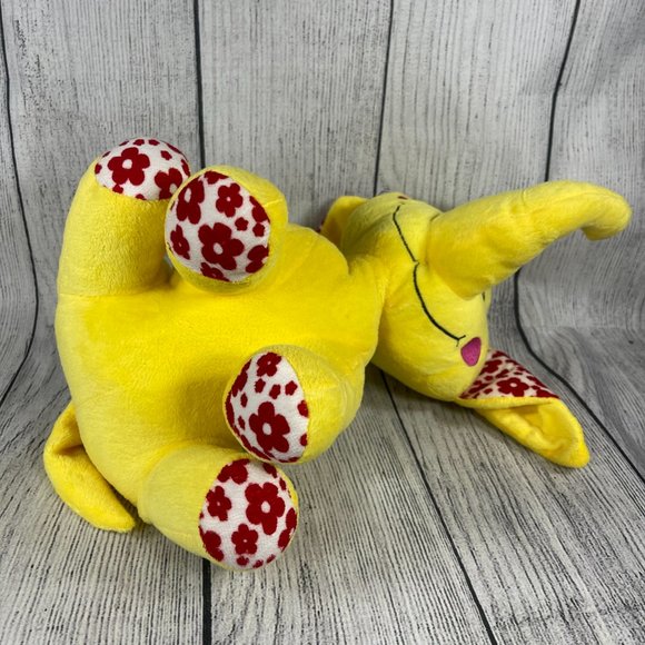 Sugar Loaf Toys Yellow Elephant 12" Plush Red Flower Ears 2014 - Picture 4 of 8